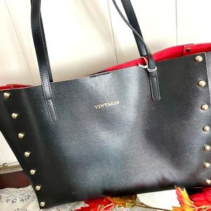 Vintalia Italian Made saffiano Leather Tote NWT. Gorgeous!!